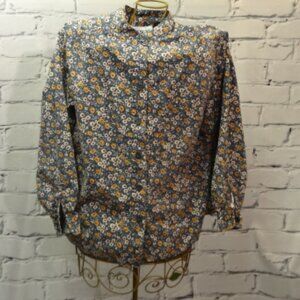 Vintage White Stag Plus Blue, Red, White & Tan Floral Button Down Shirt